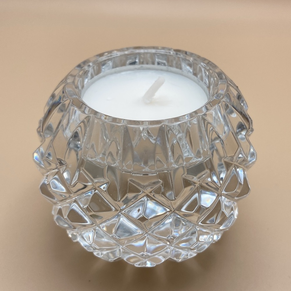 WATERFORD CRYSTAL HAND CUT DIAMONDS Tea light CANDLE HOLDER